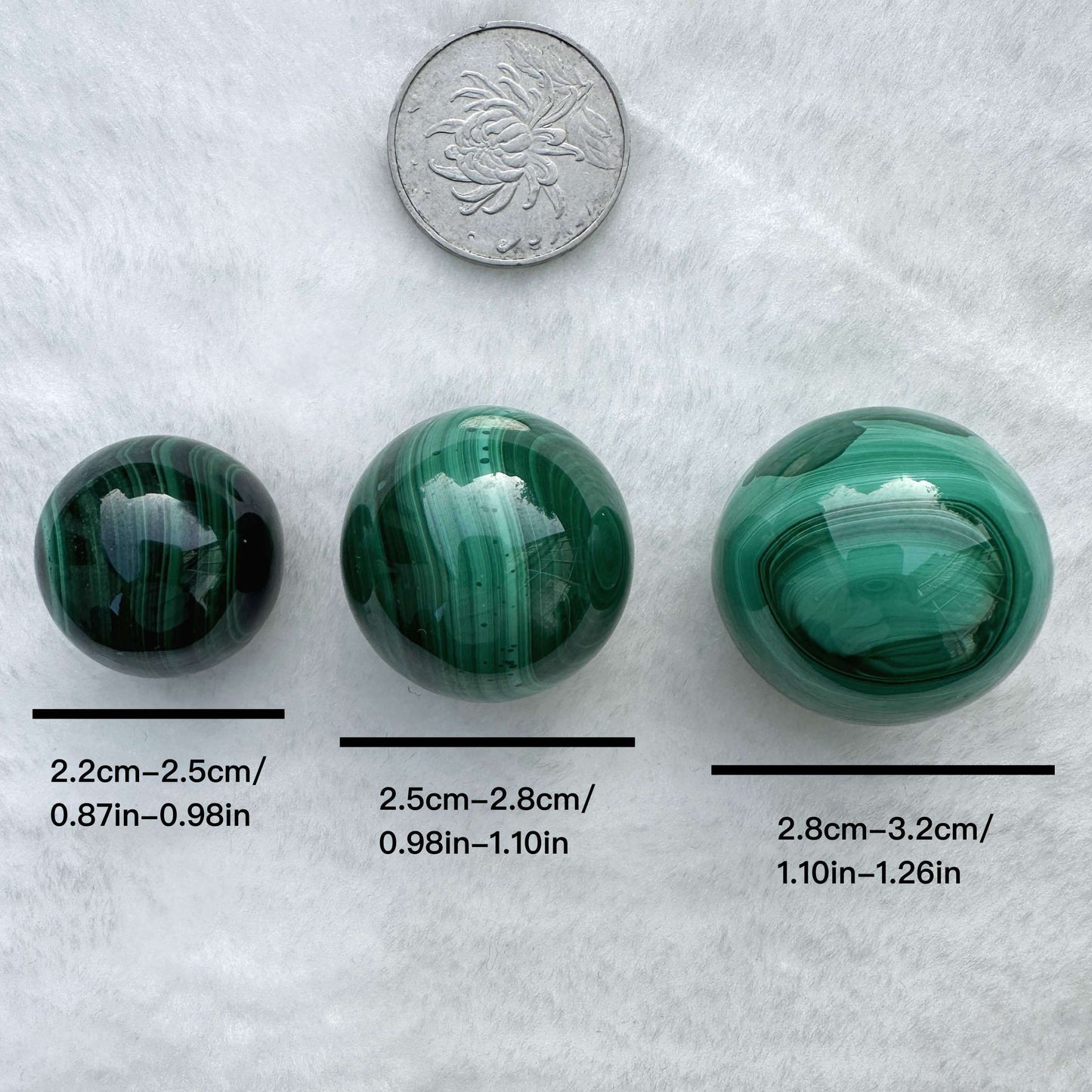 1pc Mini Malachite Sphere