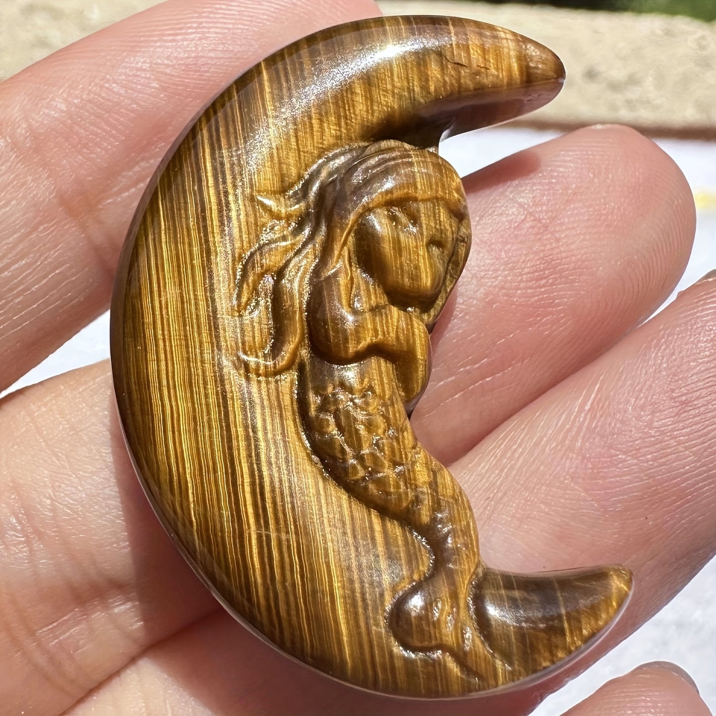 Natural Tiger Eye Crystal Carving