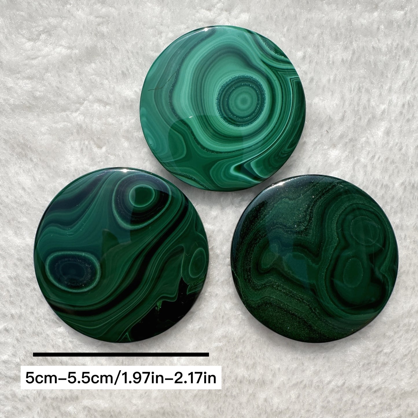 1pc Natural Malachite Polished Round Disk