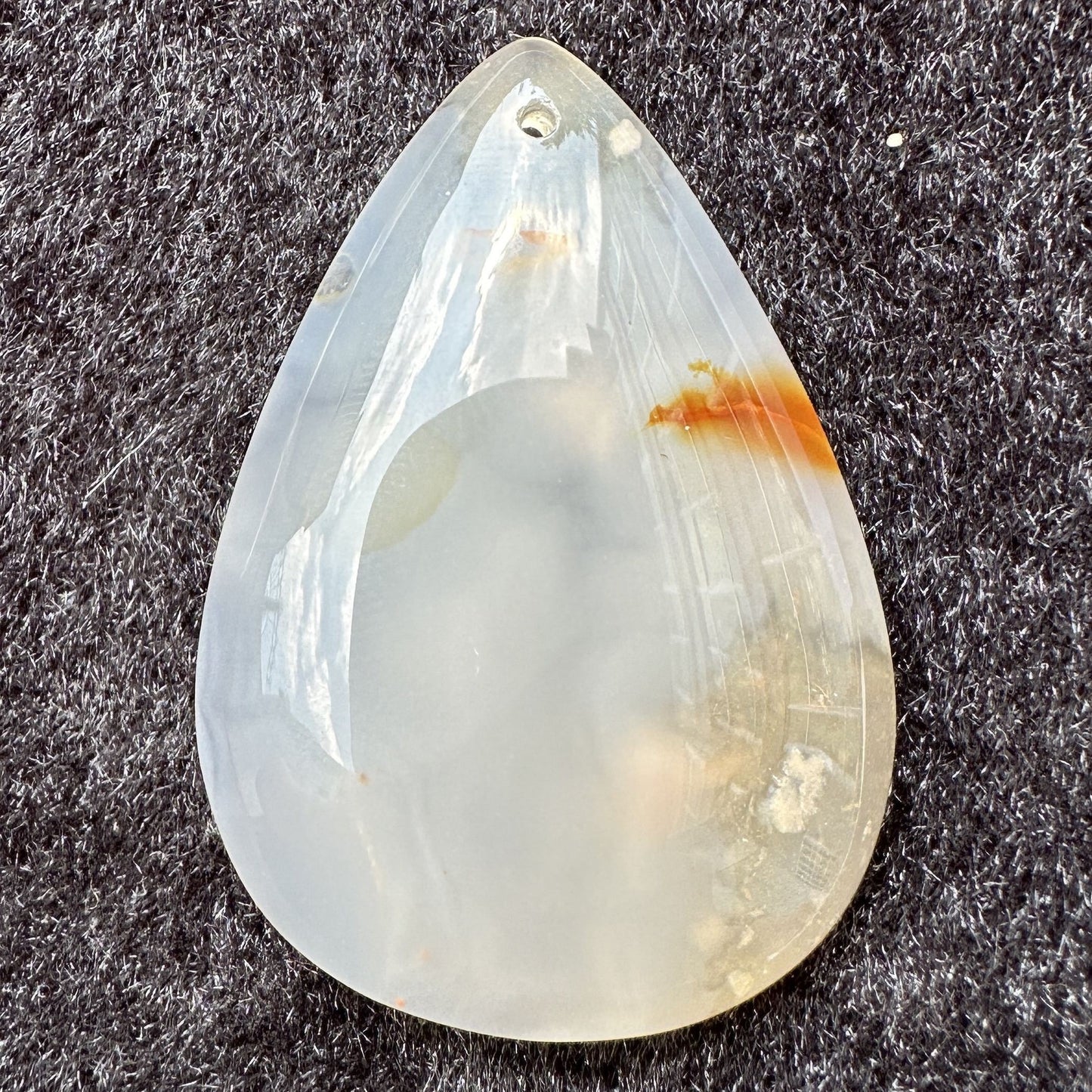 1pc Natural Flower Agate Tear Drop Pendant