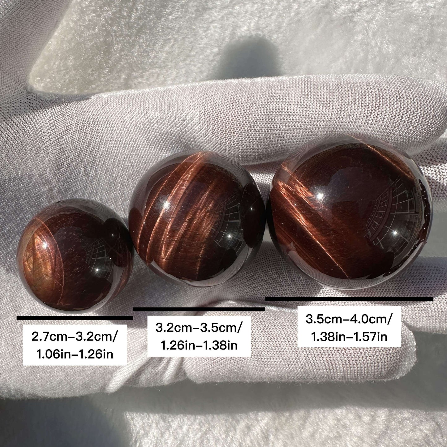 1pc Radiant Red Tiger Eye Sphere