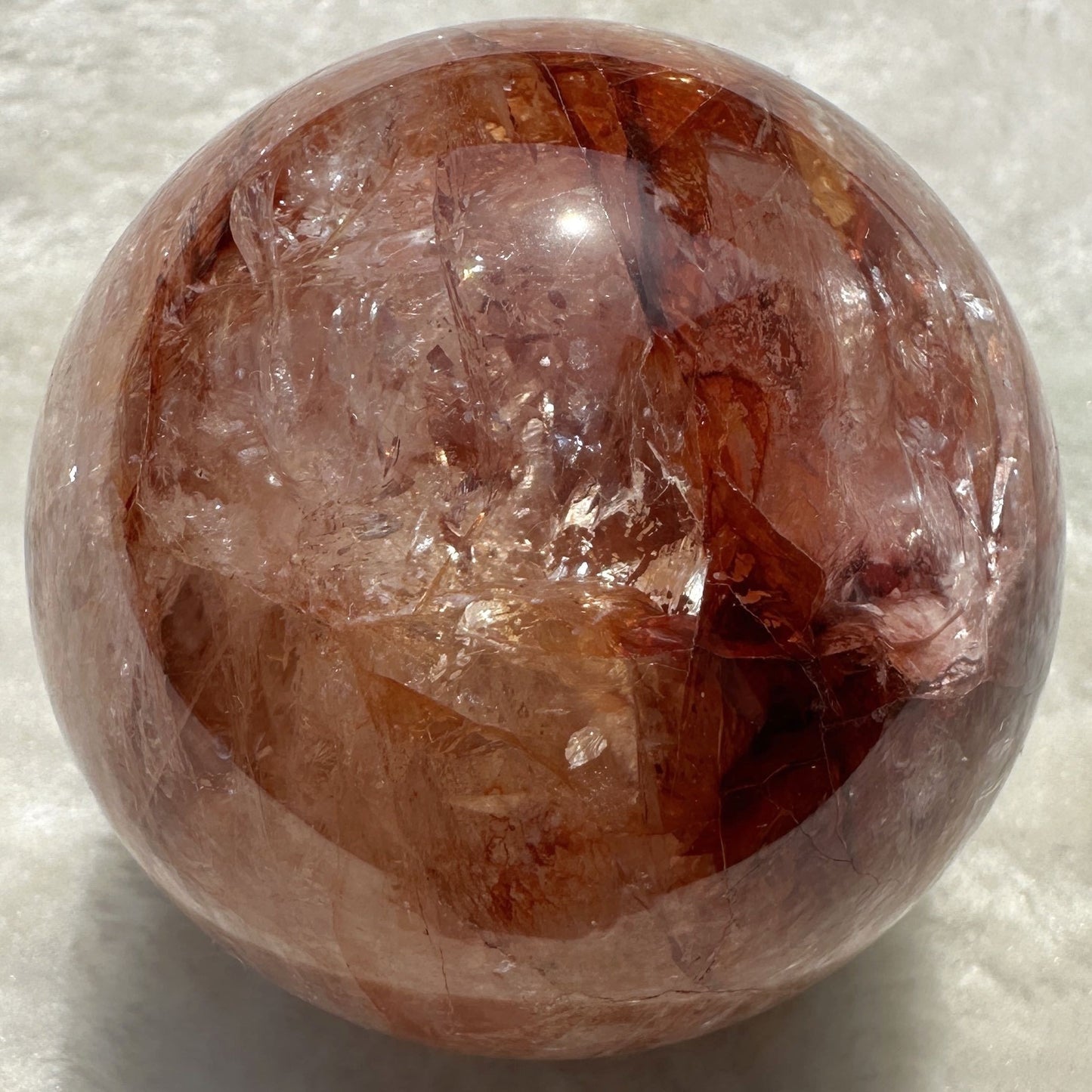 1pc Nature Fire Quartz Sphere