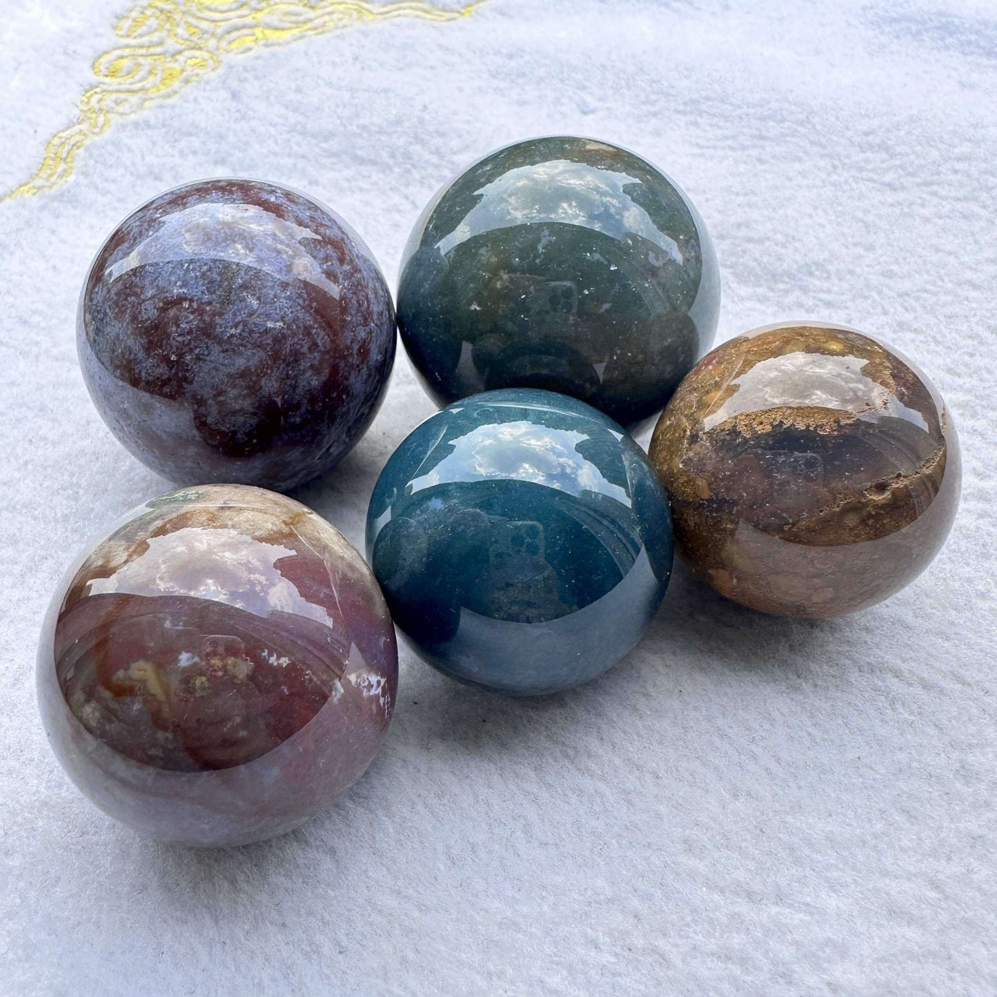 Natural Ocean Jasper Mini Sphere