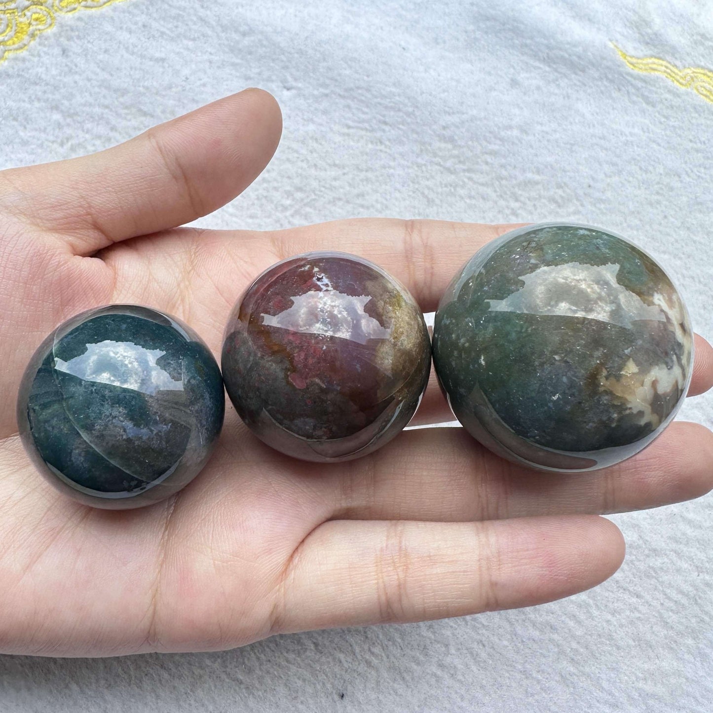 Natural Ocean Jasper Mini Sphere