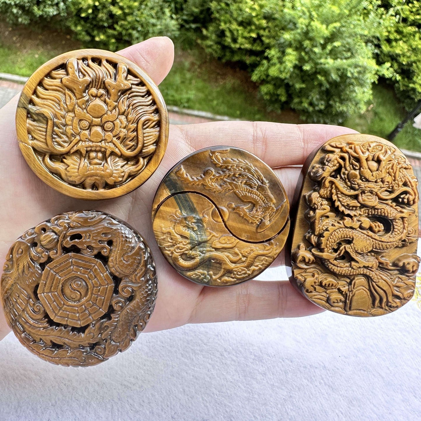 Natural Tiger Eye Carving