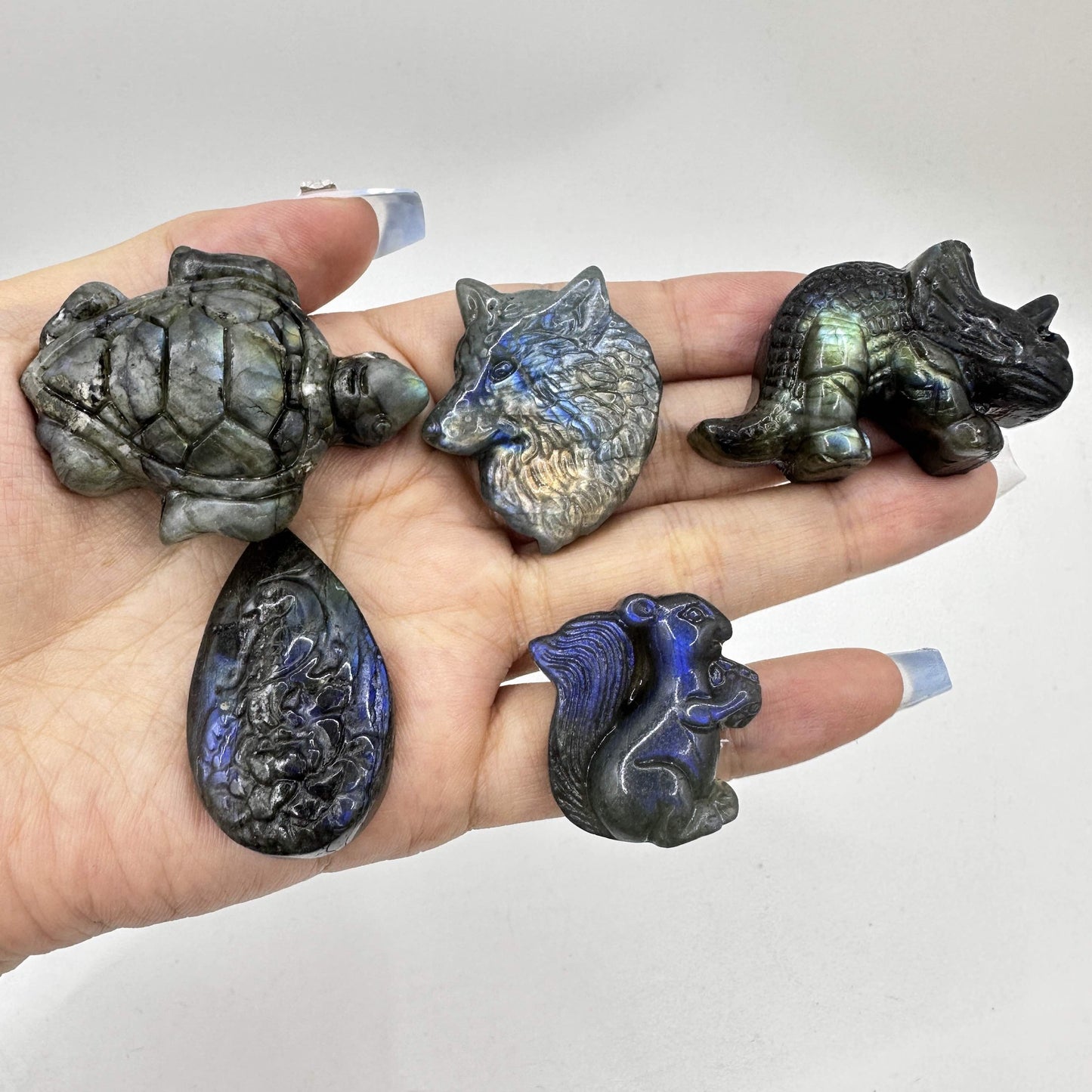 Natural Labradorite Animal Carving