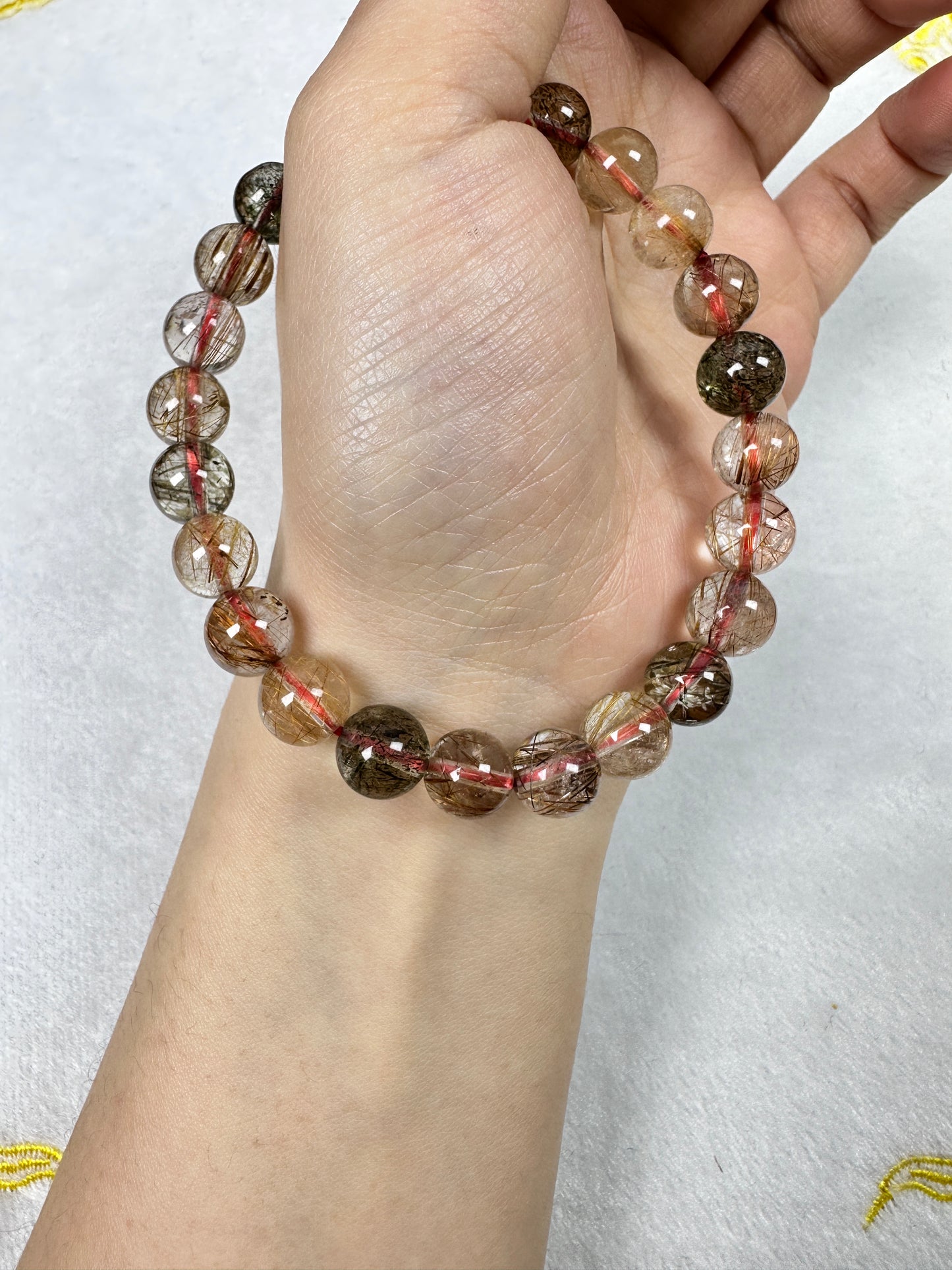 Colorful Garden Quartz Bracelet - Vibrant Beauty and Positive Energy