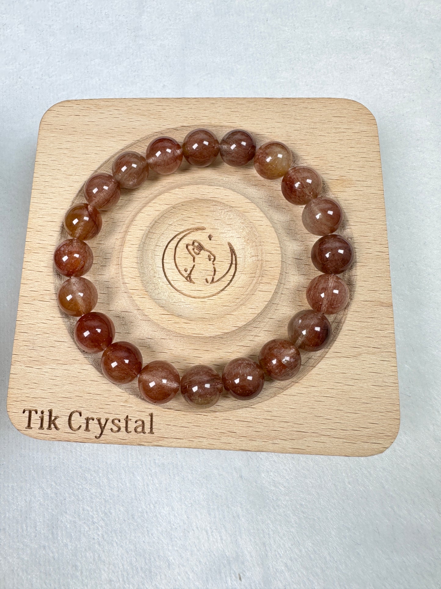 Red Rabbit Fur Rutile Crystal Bracelet - Energizing Beauty and Amplified Intentions