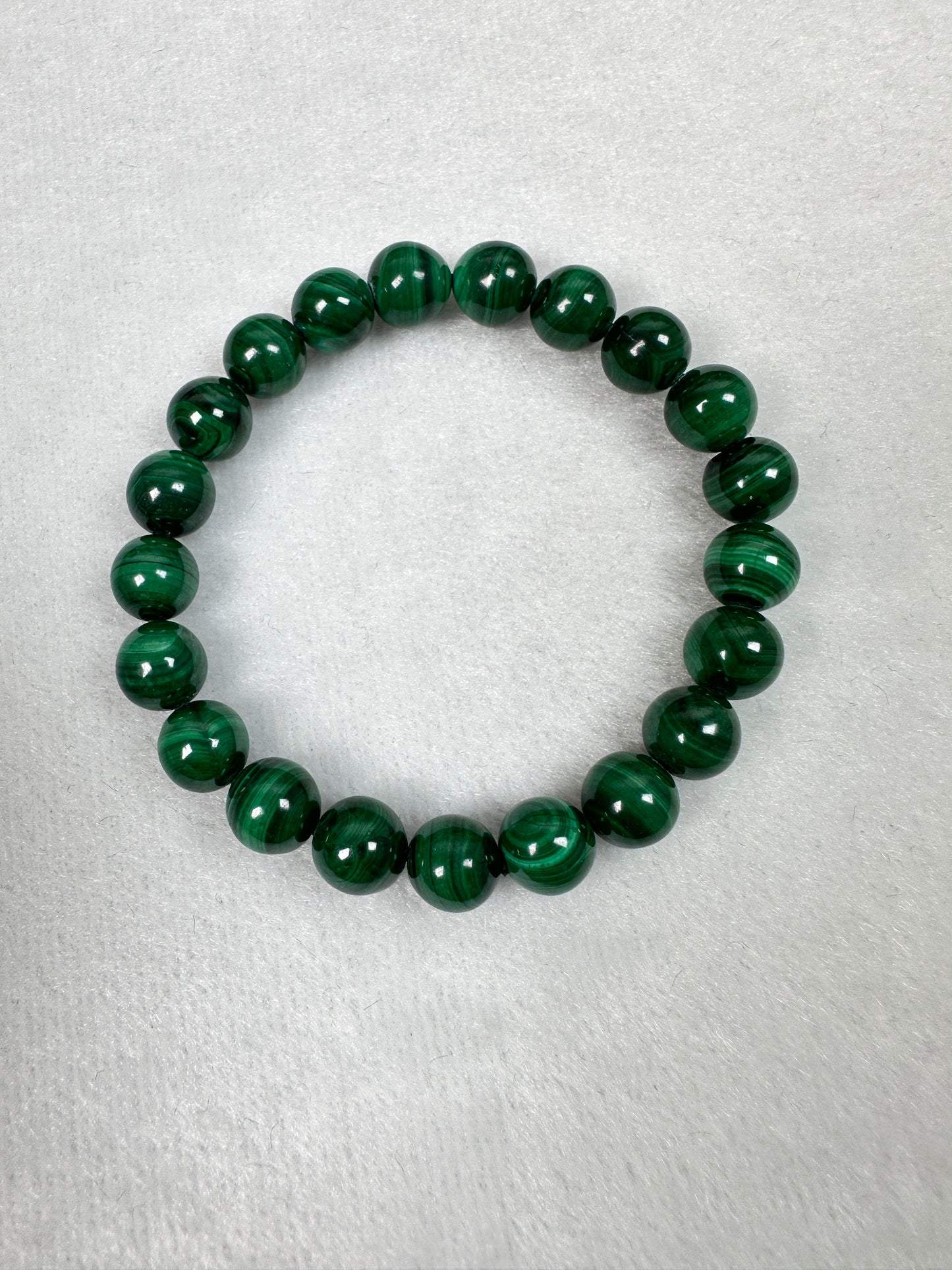 Malachite Bracelet 9mm- Striking Beauty and Powerful Transformation