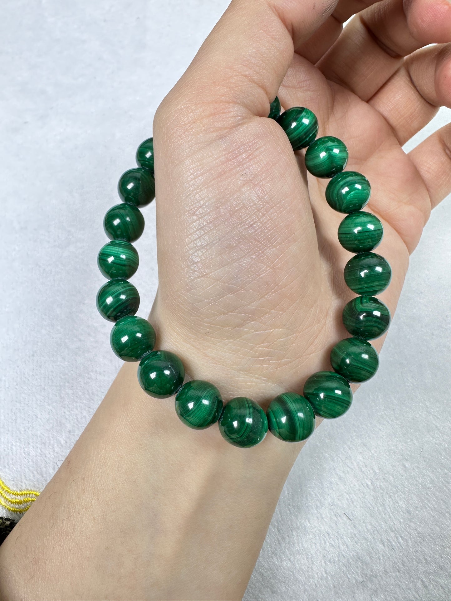 Malachite Bracelet 9mm- Striking Beauty and Powerful Transformation