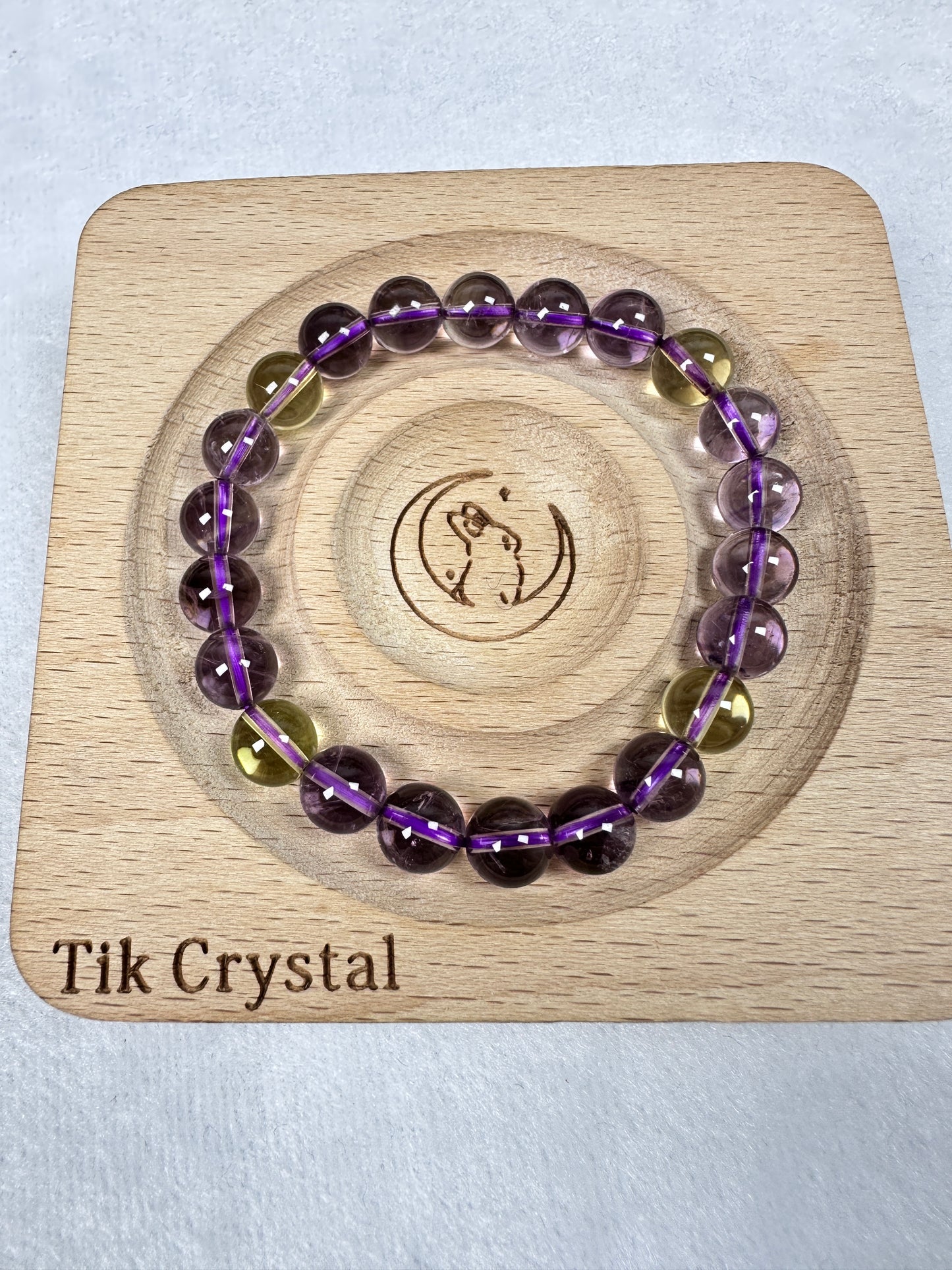 Ametrine Bracelet 8mm - Harmonious Balance and Vibrant Beauty"