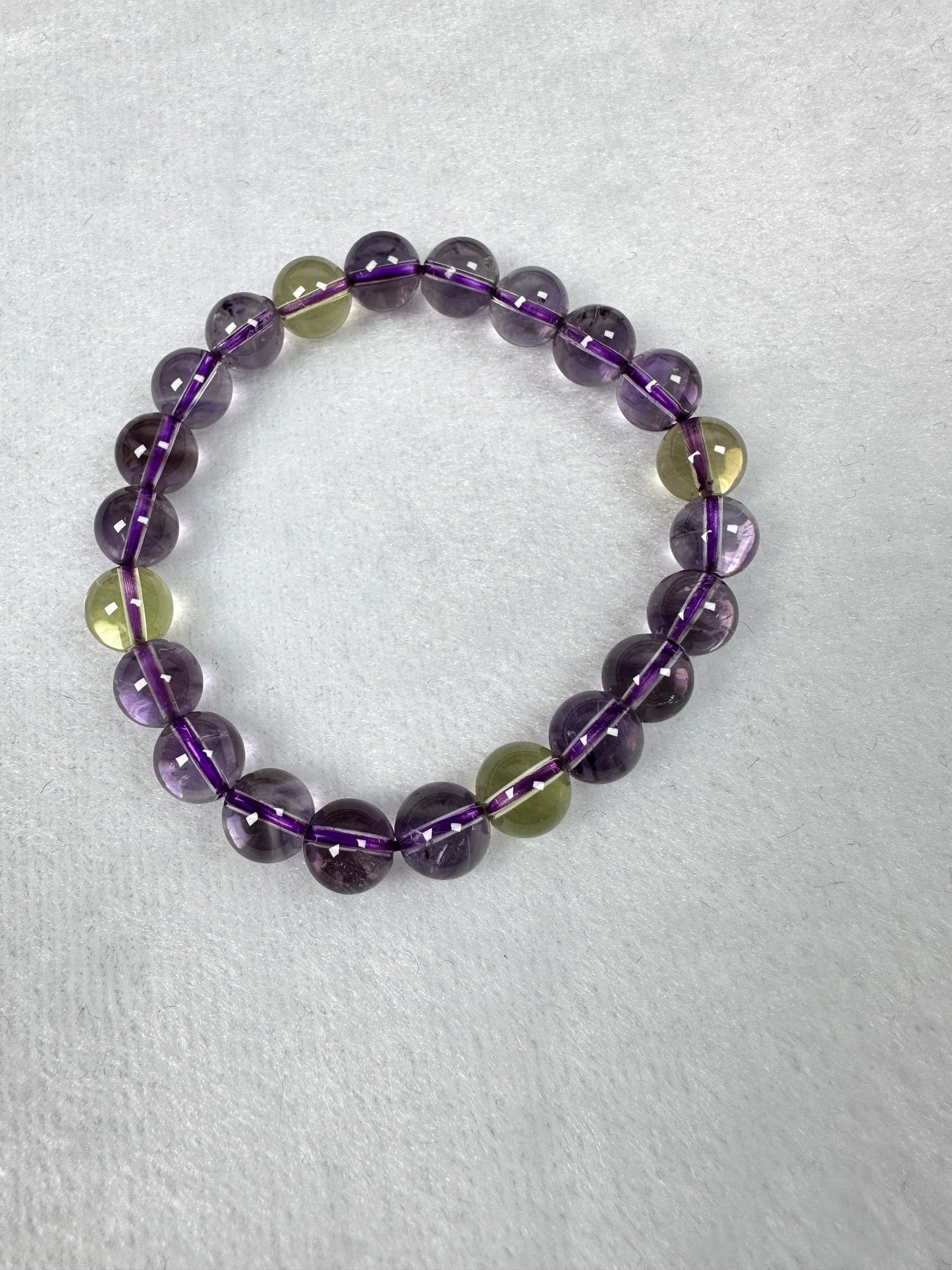 Ametrine Bracelet 8mm - Harmonious Balance and Vibrant Beauty"