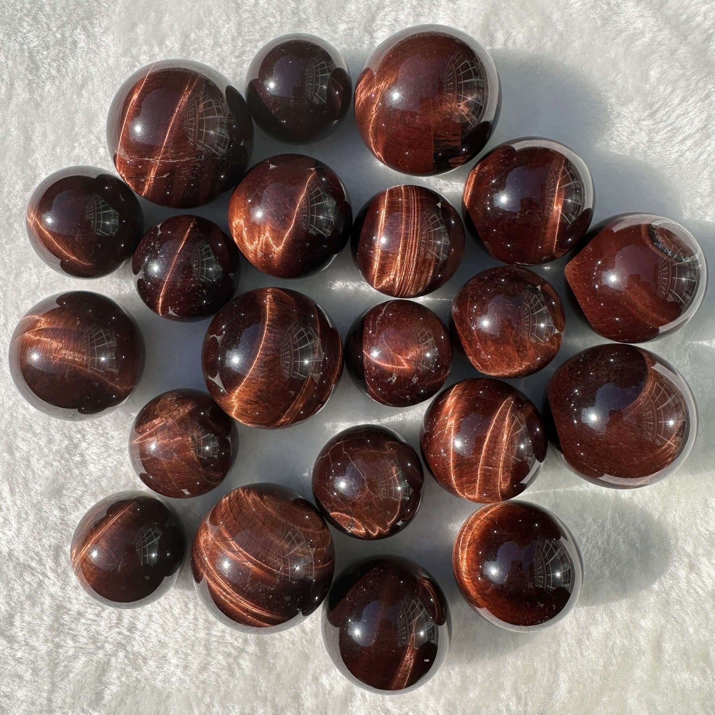 1pc Radiant Red Tiger Eye Sphere