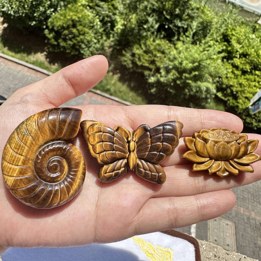 Natural Tiger Eye Crystal Carving