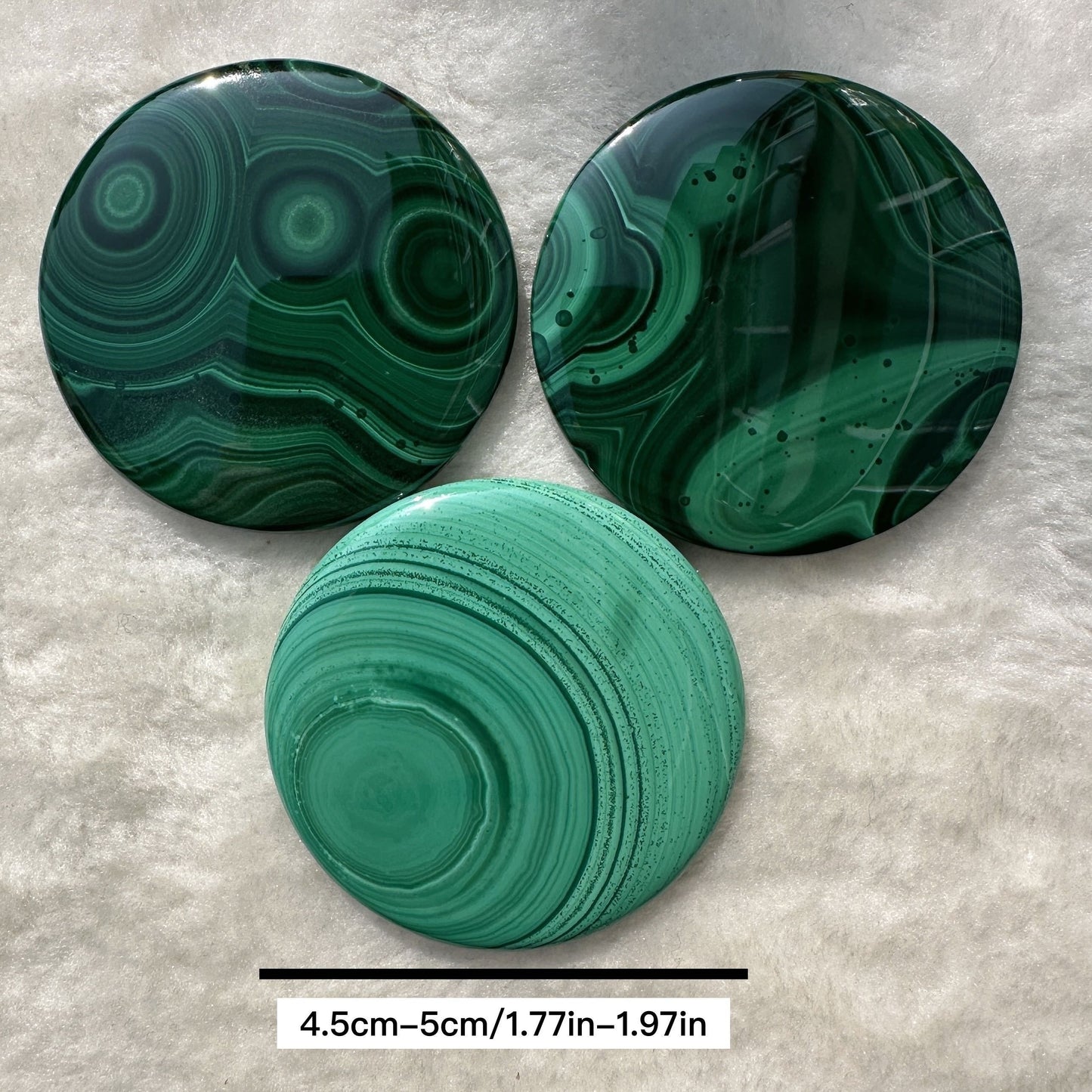 1pc Natural Malachite Polished Round Disk