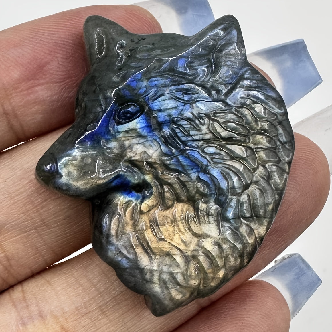 Natural Labradorite Animal Carving