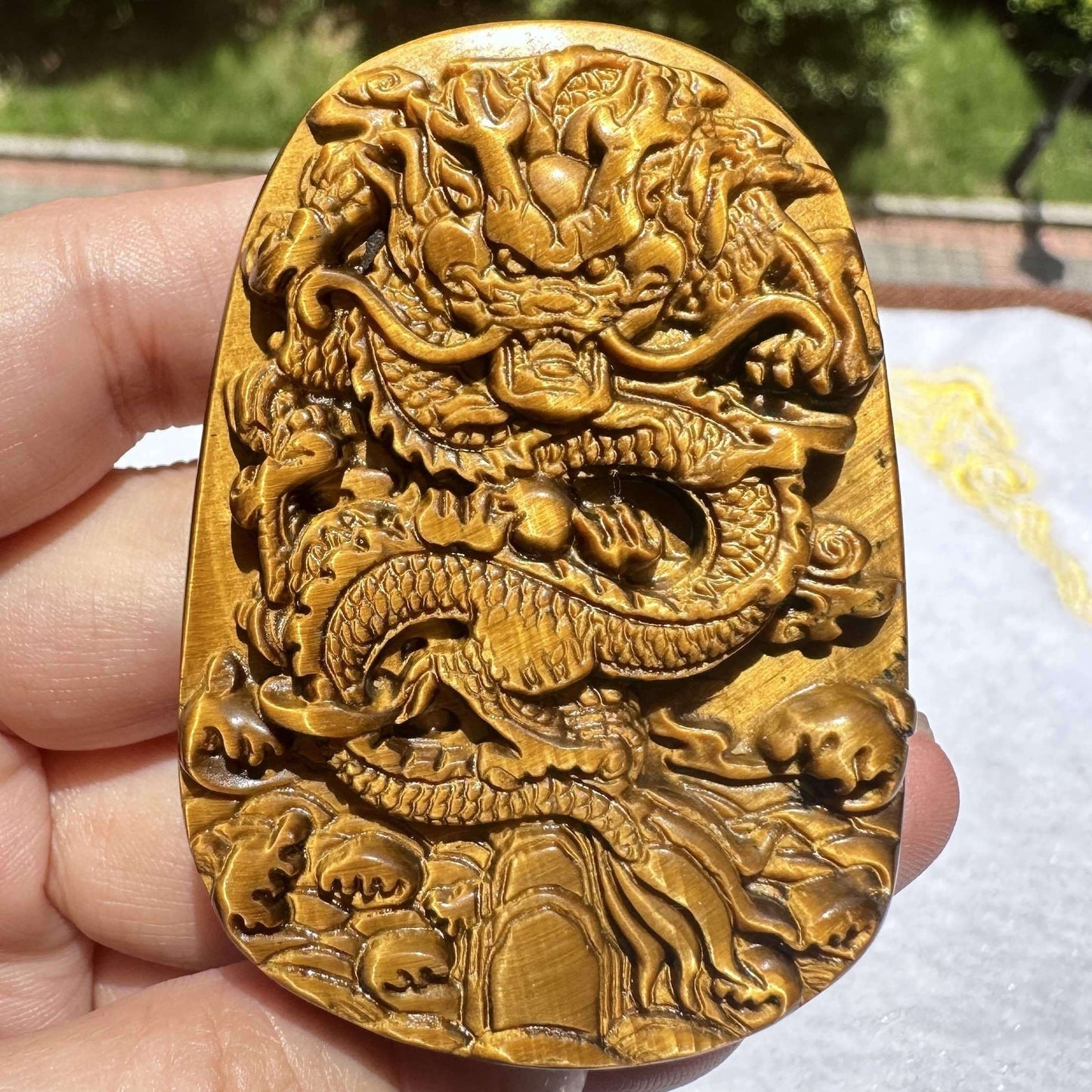 Natural Tiger Eye Carving