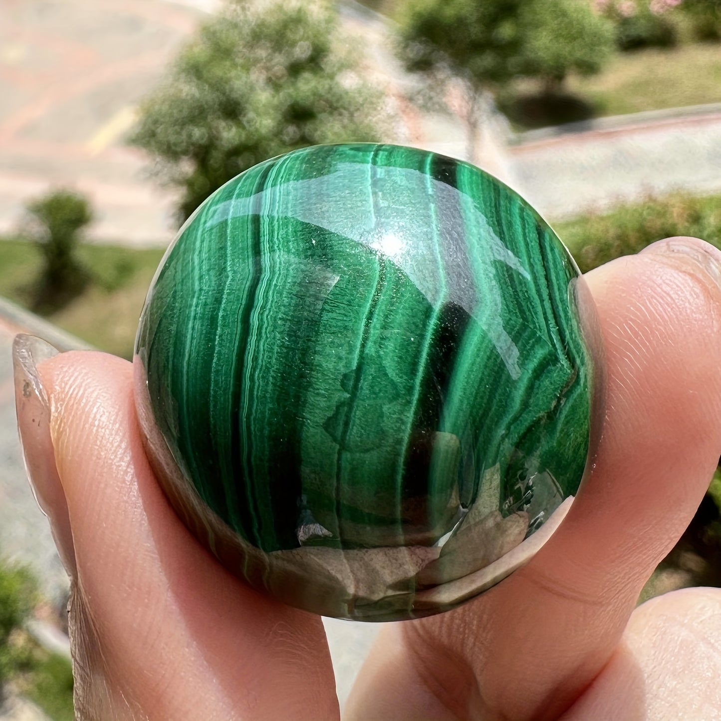 1pc Mini Malachite Sphere