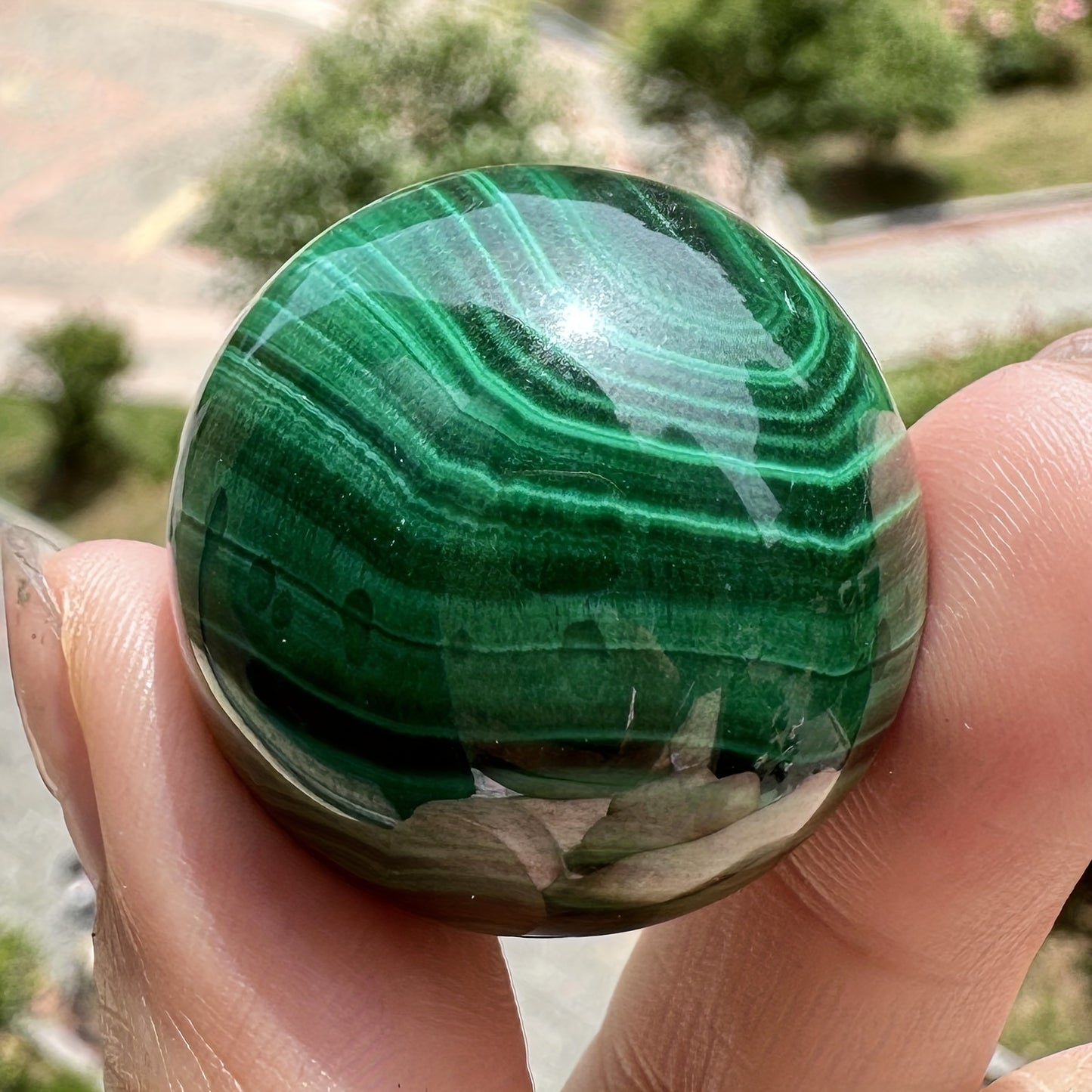 1pc Mini Malachite Sphere