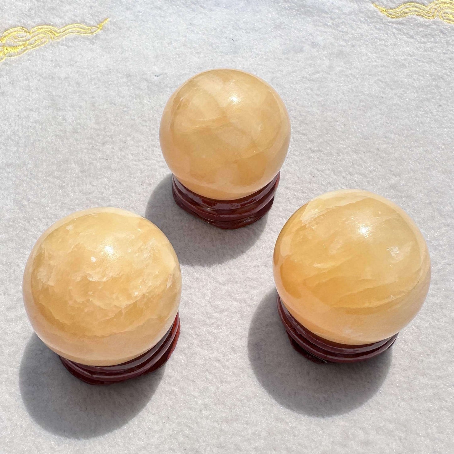 Natural Honey Calcite Mini Sphere