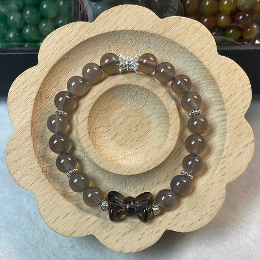 Gray agate bracelet